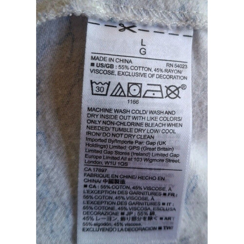 Love By Gap Sleepwear Lounge Pants Large Blue All Over Love Print Cotton Viscose - Picture 5 of 5